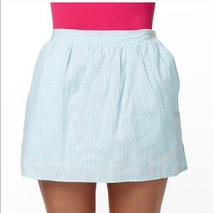 Lilly Pulitzer Mimosa Skirt blue seersucker
